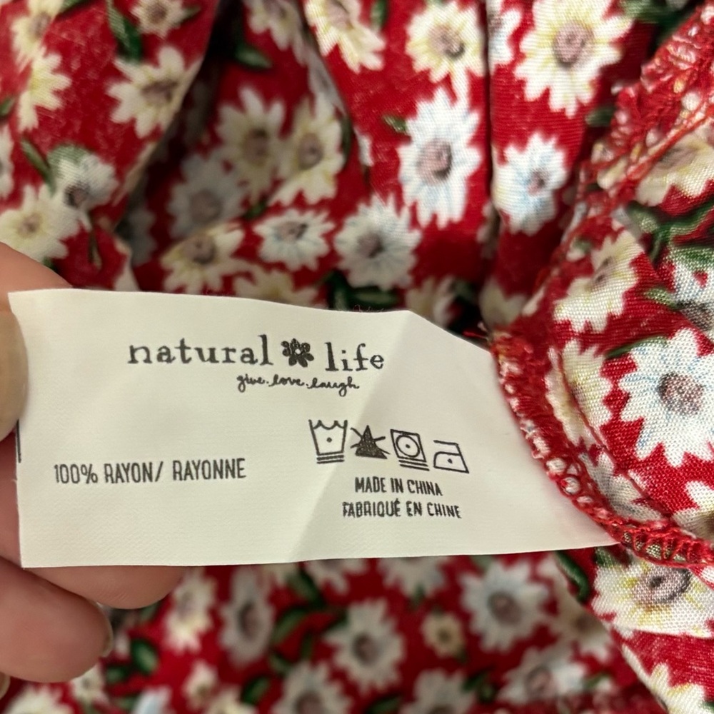 NATURAL LIFE Red Floral Mini Skirt - Picture 5 of 5